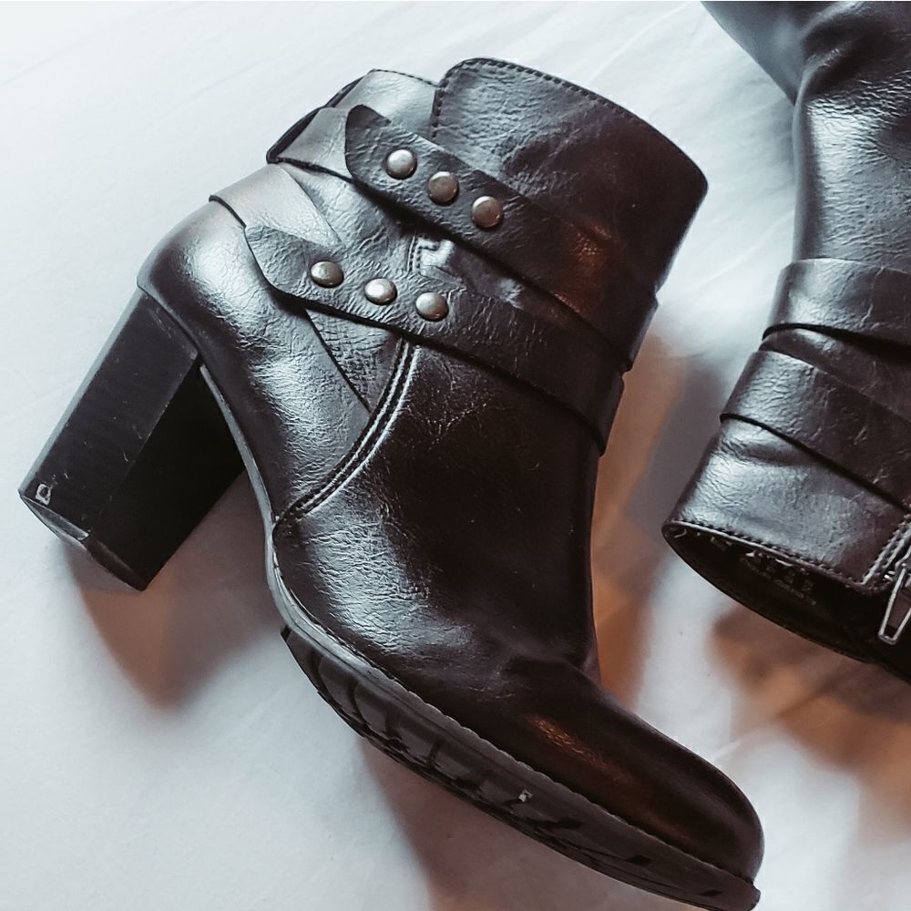 Strap Ankle Heeled Boots - Picture 2 of 7